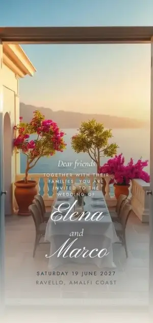 Inside the Amalfi invitation
