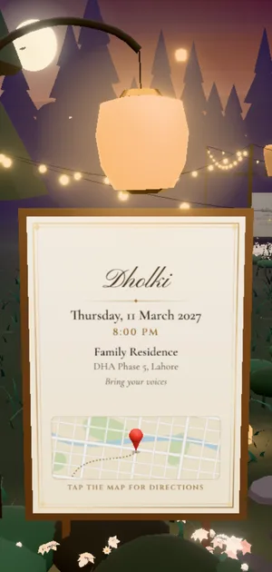 Inside the Lanterns invitation