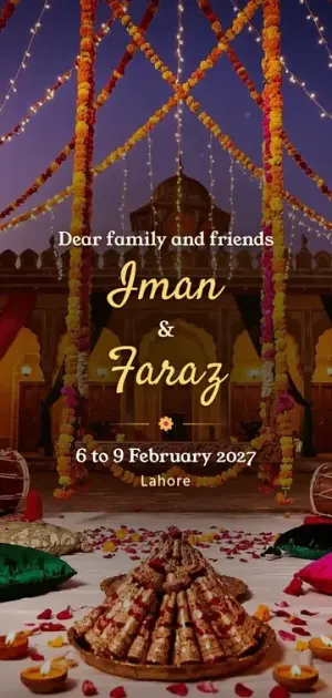 Inside the Henna invitation